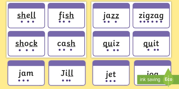 Lingo Phonics Stage 3 Cards - Sound Button Word Cards