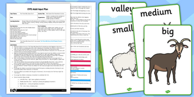 Billy Goats Gruff Movement Activity EYFS Adult Input Plan And Resource Pack