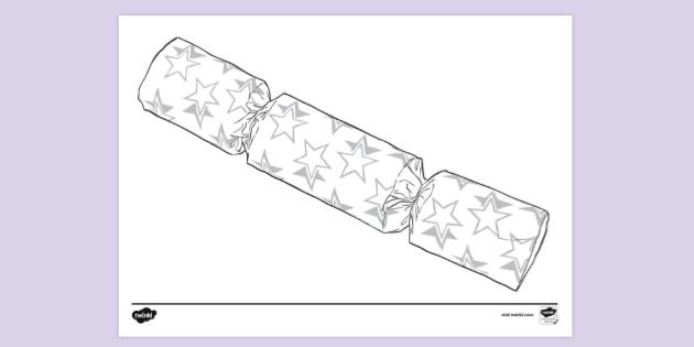 Christmas Cracker Colouring Colouring Sheets