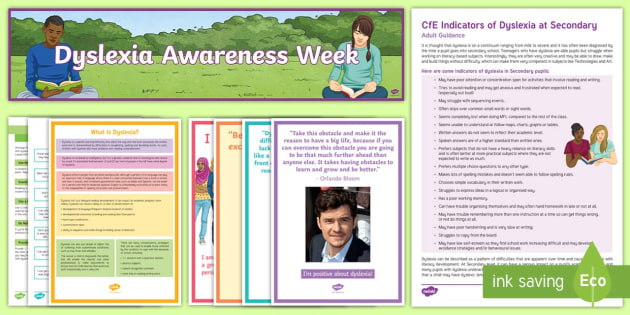 CfE Third Level Dyslexia Awareness Week Resource Pack