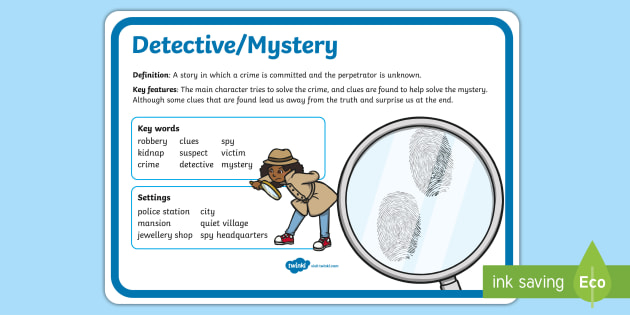 Detective Fiction Poster Primary Resources Teacher Made