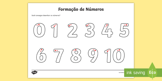 Forma Numular Formação de Números (teacher made)