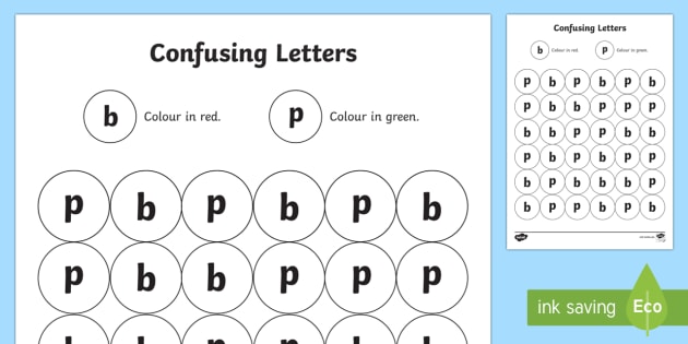 Confusing Letters B And P Worksheet Worksheet