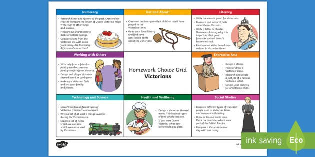 victorians homework grid