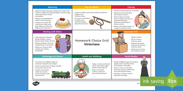 victorian times primary homework