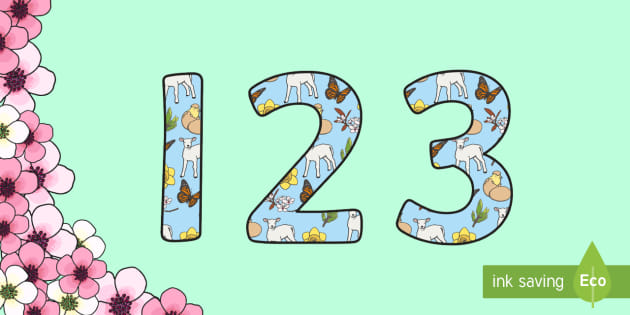 Spring Themed Display Numbers