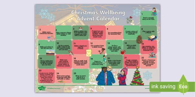 Christmas Wellbeing Advent Calendar EYFS