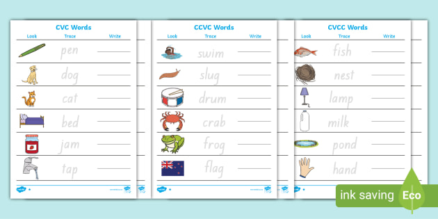 New Zealand CVC, CCVC and CVCC Worksheet (teacher made)