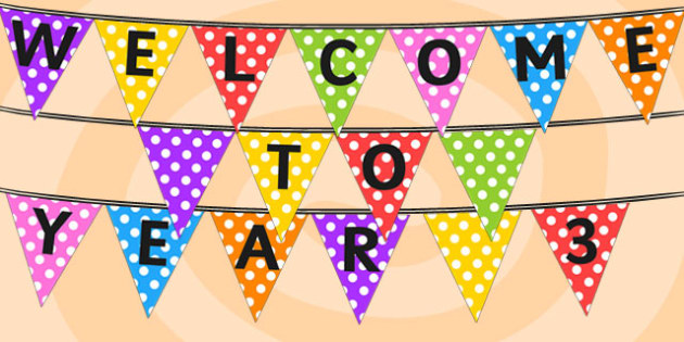 ðŸ‘‰ Welcome to Year 3 Bunting (teacher made)