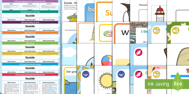 EYFS Seaside Planning & Continuous Provision Pack Ages 2-4