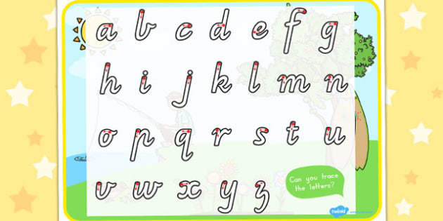 Spring Themed Letter Writing Worksheet - fine motor skills