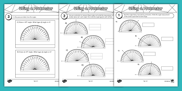 Using A Protractor Worksheets Protractor Practice Worksheet Mit