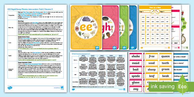 KS2 Rapid Recap Phonics Intervention Pack 2 (teacher made)