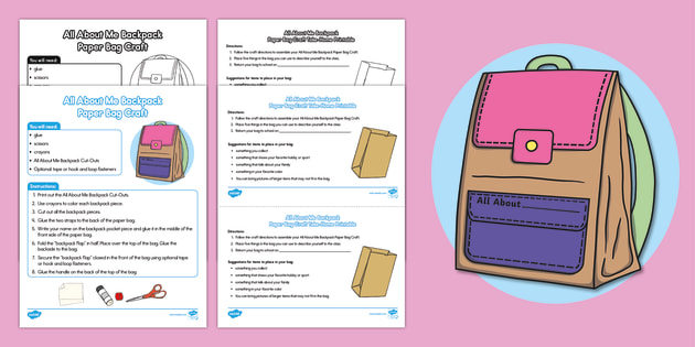 All About Me Bag Worksheet Primary Resources Twinkl Lupon gov ph