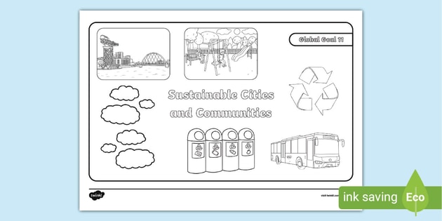 Sustainable Cities And Communities Colouring Activity