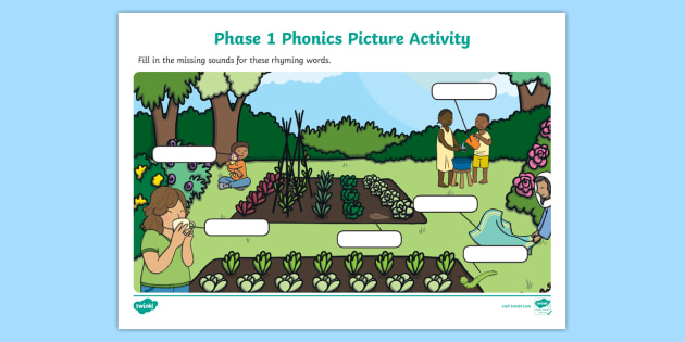 phase 1 phonics picture worksheet teacher made