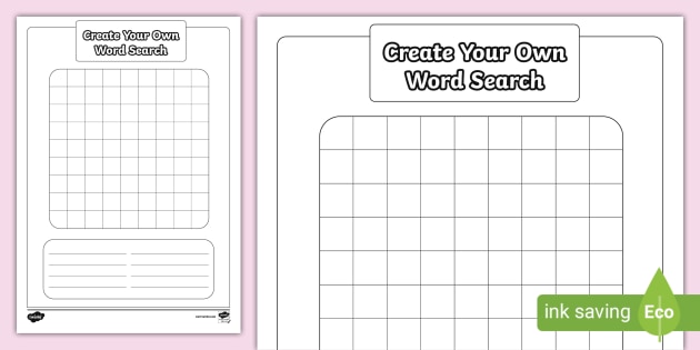 Word Search Template Blank Puzzle Templates For Kids Lupon gov ph