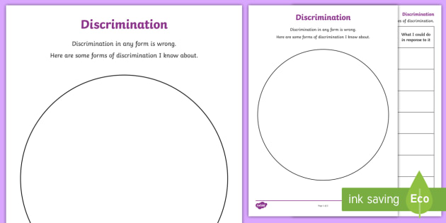 Discrimination Writing And Discussion Activity