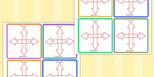 bee bot direction prompt cards card instructions instruct