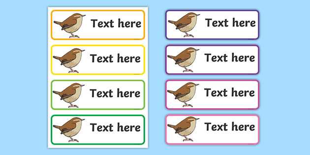 FREE! - Wren Themed Editable Drawer-Peg-Name Labels (Blank)