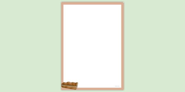 FREE! - Simple Blank Brown Baguette Page Border | Page Borders