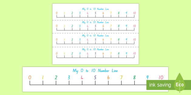 Numbers 0-10 Number Line (teacher made)