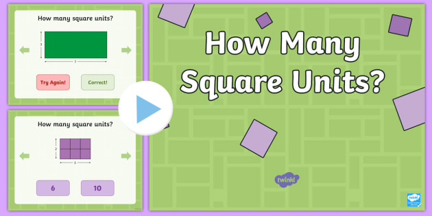 Find The Area In Square Units Powerpoint Teacher Made