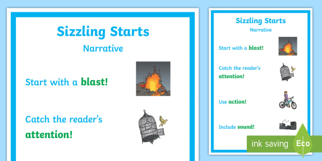 Sizzling Starts Narrative A4 Display Poster - Sizzling 