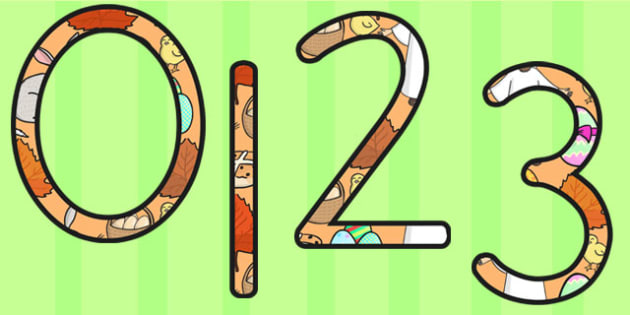 FREE! - Easter Display Numbers (teacher made)