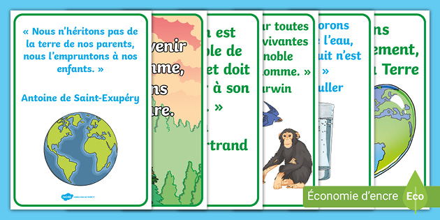 Slogans sur l'environnement (teacher made)