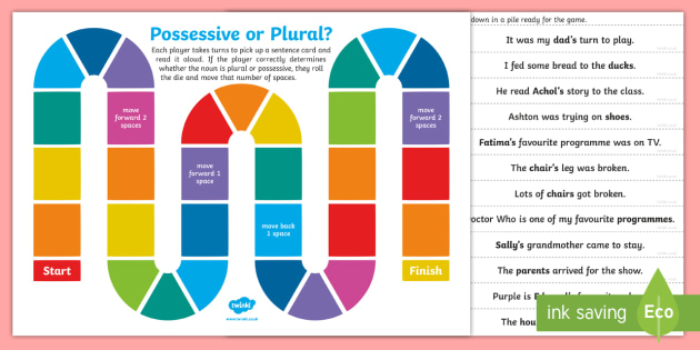 Possessive And Plural Noun Game