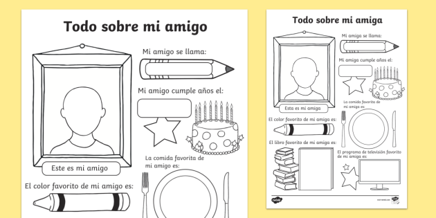 Manualidad: Mis amigos y amigas - Todo sobre mí - Twinkl Crafts