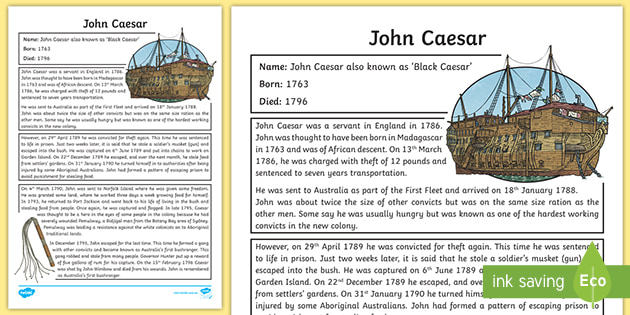 John Black Caesar Fact File