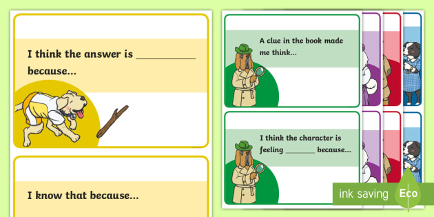 KS1 Reading Sentence Stems Display Cards (teacher made)