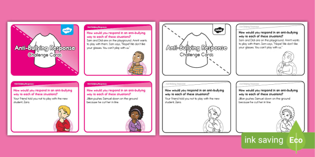 Pink Shirt Day Anti Bullying Challenge Cards Grades K 3