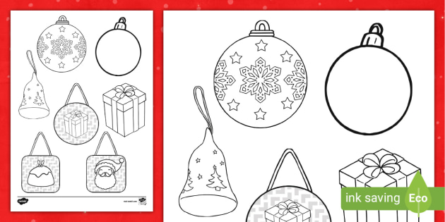 FREE! - Ornament Colouring Page to Print - Primary Resources