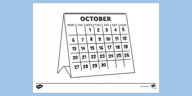 FREE! - October Colouring Sheet | Colouring Sheets