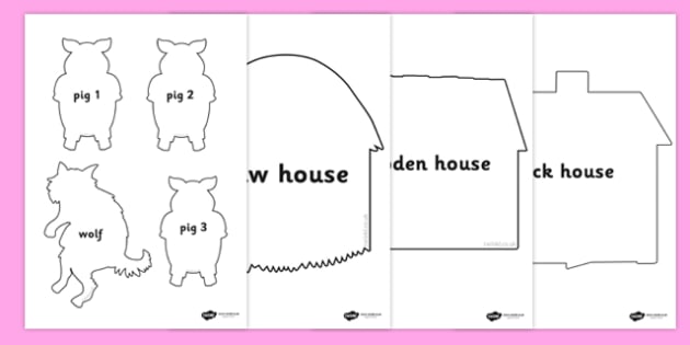 three-little-pigs-houses-templates