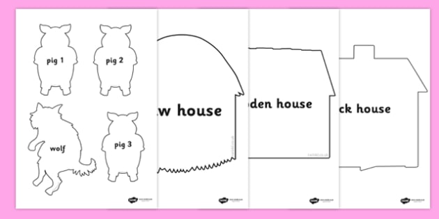 Three Little Pigs Houses Templates
