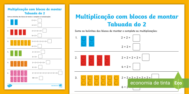 Conjunto de atividades de matemática do bloco de recursos de