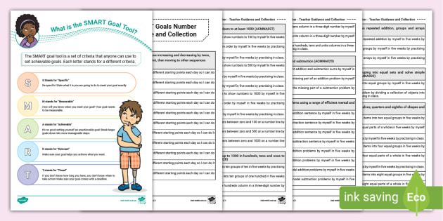 Year Two SMART Goals Number Teacher Guidance and Collection