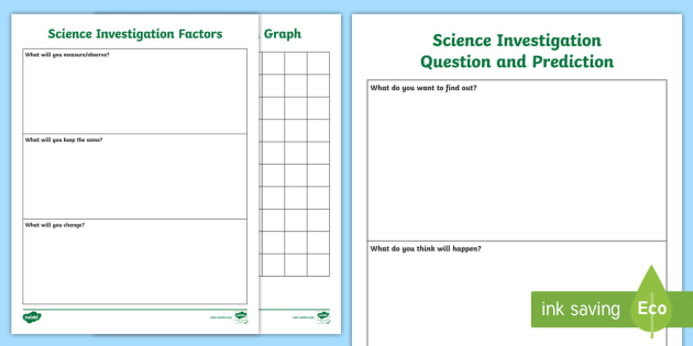 Science Investigation Templates