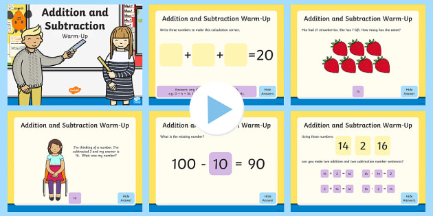 Year 2 Addition And Subtraction Maths Warm Up PowerPoint