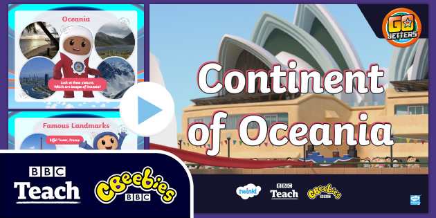 CBeebies Go Jetters | Continent Of Oceania PowerPoint | KS1