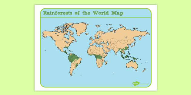 Free Jungles And Rainforests Of The World Map