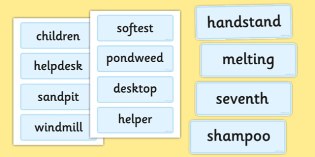 Polysyllabic Word Cards For Phase 4 Teacher Made