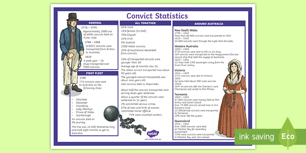 Convict Statistics Display Poster
