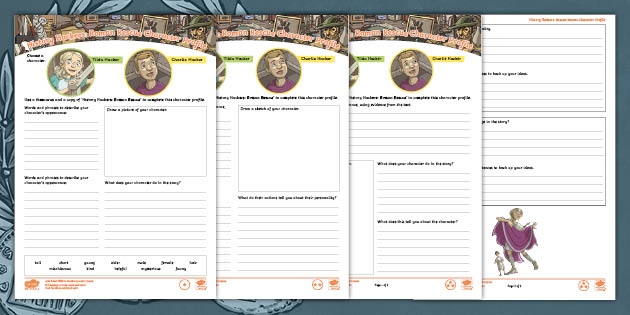 History Hackers: Roman Rescue Character Profile Differentiated Worksheet