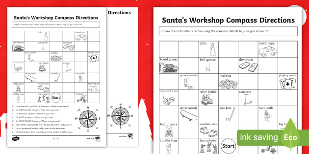 Christmas Compass Activity -compass Point (teacher Made)