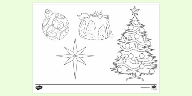 Christmas Colouring Page for Preschoolers - Colouring